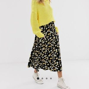 ASOS Floral MIDI Skirt